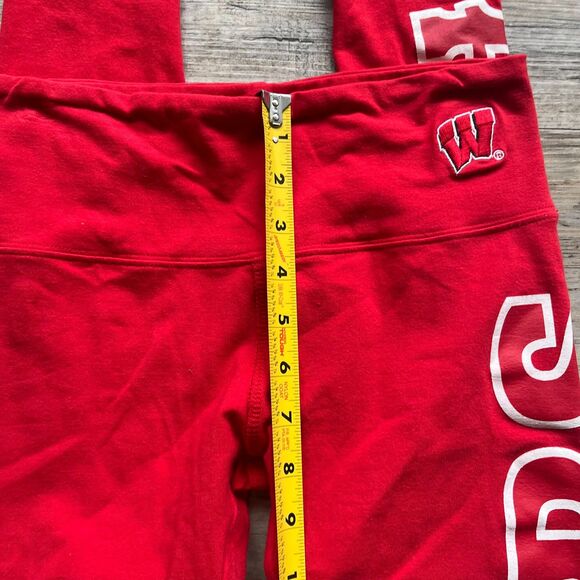 UW Madison Leggings Wisconsin Red White Badgers LoudMouth School Spirit S/M - Picture 7 of 10